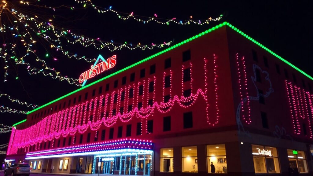 Ballwin commercial Christmas lights installation